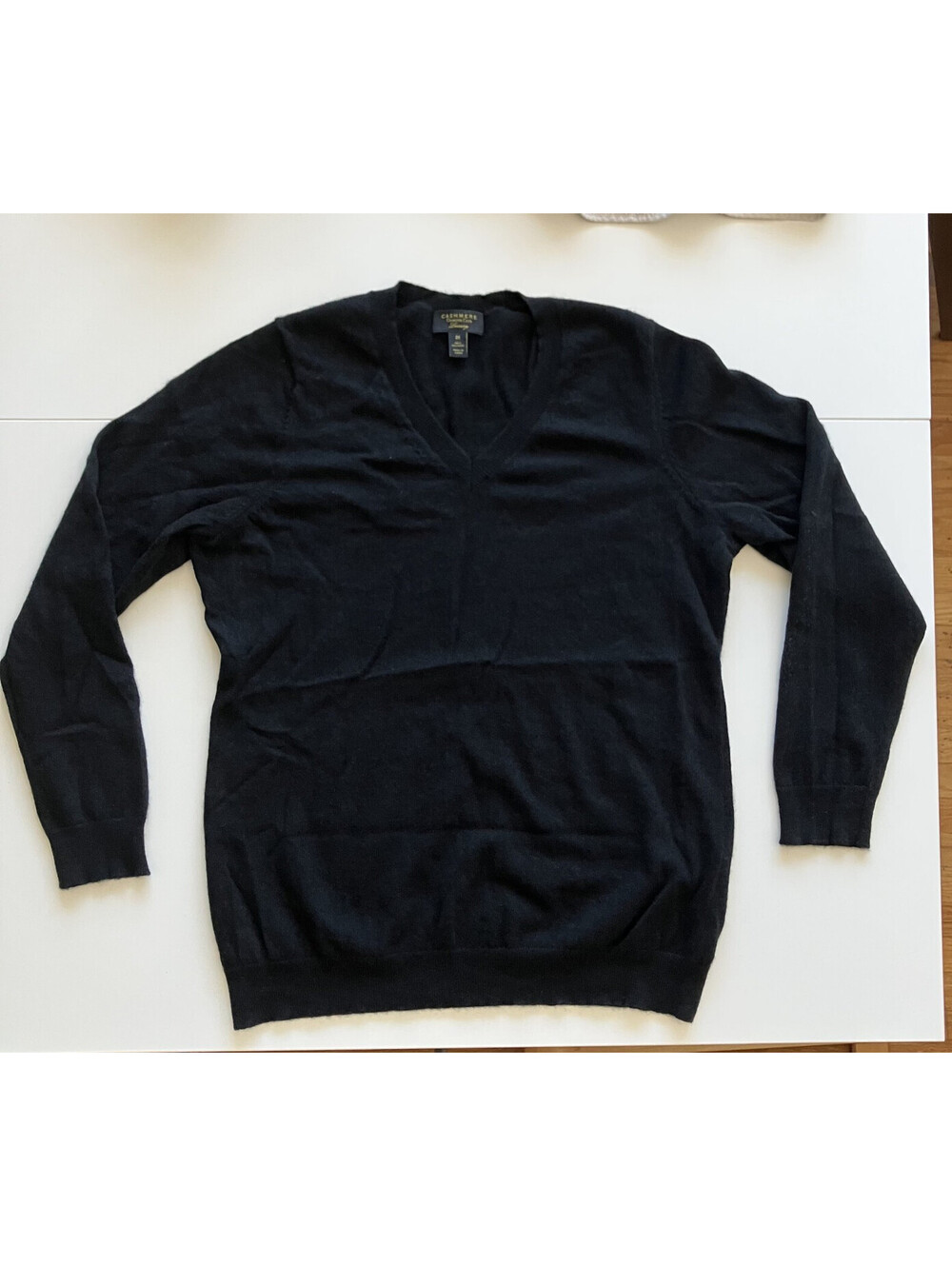 100% Cashmere V Neck Sweater Sz 2X Old Money Capsule Chic Quiet Luxury AS IS